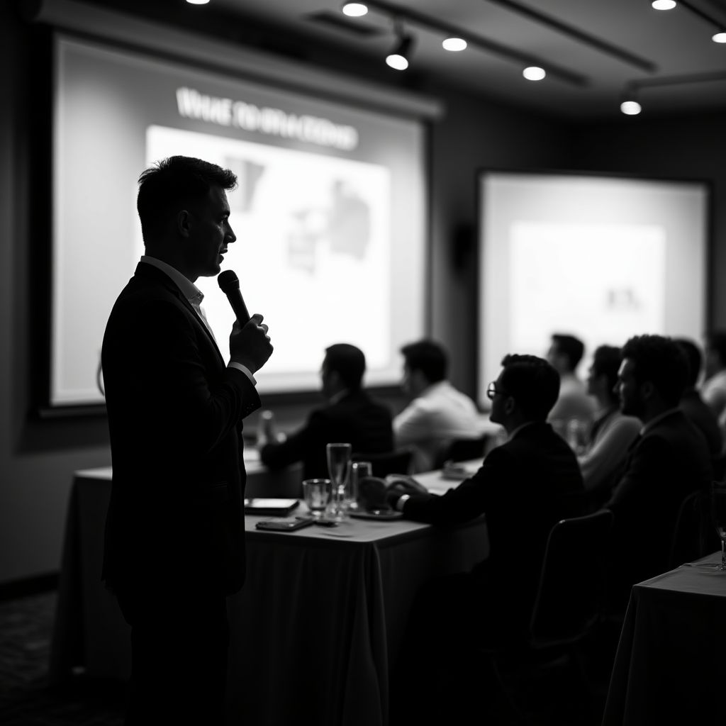 Executive presentation at Istanbul business forum